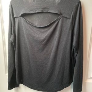 Athleta Breezy Long Sleeve Top Black M
